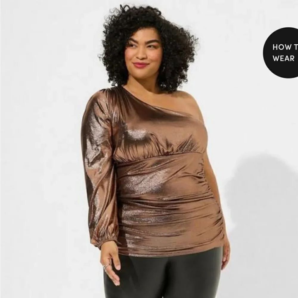 Torrid Liquid Knit One Shoulder Tunic Top - New